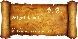 Veigel Noémi névjegykártya